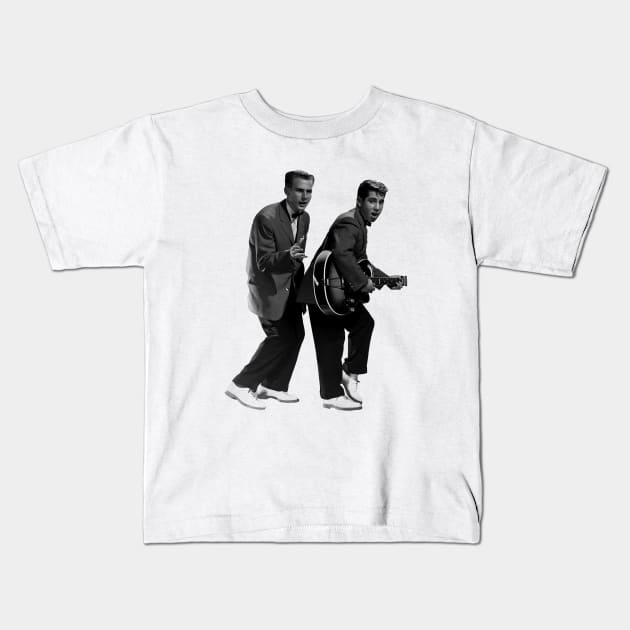 Young Simon and Garfunkel Kids T-Shirt by TheMusicFav